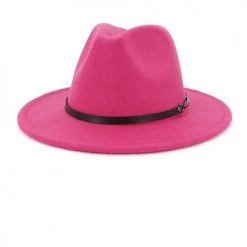 Levency Leather Belt Woolen Hat