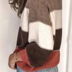 Levency Color Block Loose Sweater