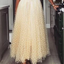 Levency New In Star Moon A Line Mesh Skirts