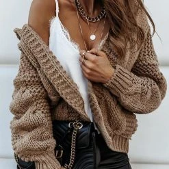 Levency Knit Loose Hoodie Cardigan 24 Levency Knit Loose Hoodie Cardigan