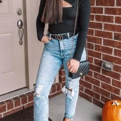 Levency Cut Out Long Sleeve T Shirt