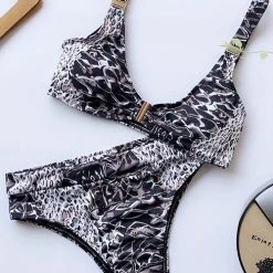 Levency Print High Waist Bikini Set New In