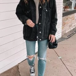 Levency New In Pockets Button Denim Jackets