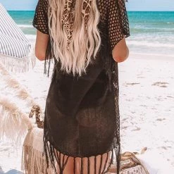 Levency Hollow Tassels Cover Dress New In