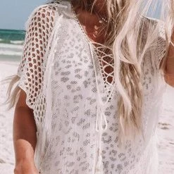 Levency Hollow Tassels Cover Dress New In