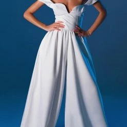 Levency New In V Neck Tank Wide Leg Jumpsuits