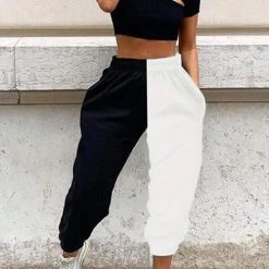 Levency Color Block Pockets Jogger New In