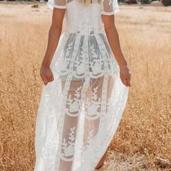 Levency See Though Lace Cardigan