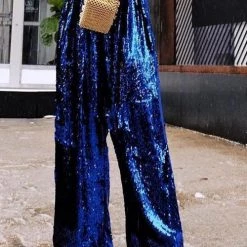 Levency Sequin Wide Flare Pants New In