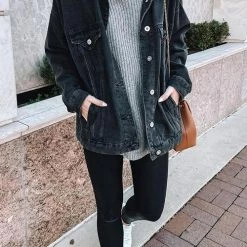 Levency New In Pockets Button Denim Jackets