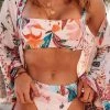 Levency Floral Print Boe Tied Bikini Set New In