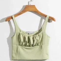 Levency Pleated Sleeveless Tank Top