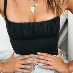 Levency Pleated Sleeveless Tank Top