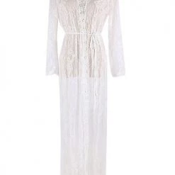 Levency Lace See Though Long Sleeve Cardigan New In