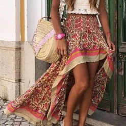 Levency Print Irregularity Skirts