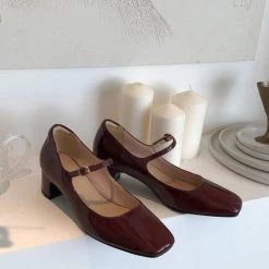 Levency New In Square Toe Heeled Mary Janes