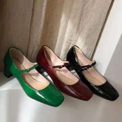 Levency New In Square Toe Heeled Mary Janes