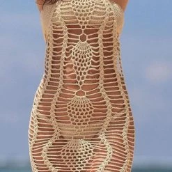 Levency Hollow Crochet Cover Dress New In