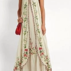 Levency Bohemia Print Slip Maxi Dress