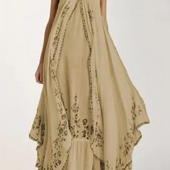 Levency Bohemia Print Slip Maxi Dress