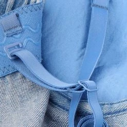 Levency Rhinestone Elastic Denim Top New In