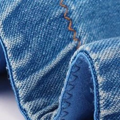 Levency Rhinestone Elastic Denim Top New In