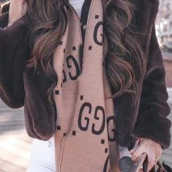 Levency Ripped Letter Print Scarf New In