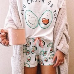 Levency Print Short Sleeve Drawstring Short Set New In