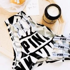 Levency Letter Print Hollow Panty New In