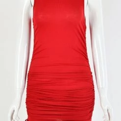 Levency New In Drawstring Sleeveless Mini Dress