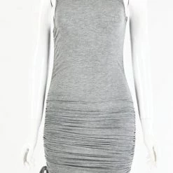 Levency New In Drawstring Sleeveless Mini Dress