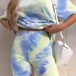 Levency New In Tie Dye Short Sleeve T Shirt Short Set