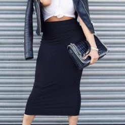 Levency Elastic Skinny Pencil Skirt