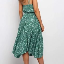 Levency Floral Print Slip Midi Dress New In