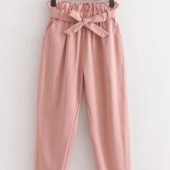 Levency New In Pockets Belted Straight-leg Pants