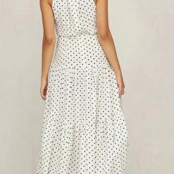 Levency New In Print Belted Sleevelss Maxi Dress