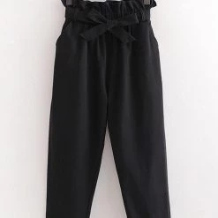 Levency New In Pockets Belted Straight-leg Pants