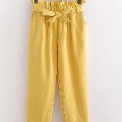 Levency New In Pockets Belted Straight-leg Pants