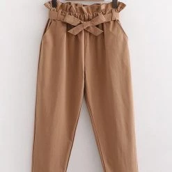 Levency New In Pockets Belted Straight-leg Pants