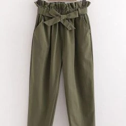 Levency New In Pockets Belted Straight-leg Pants