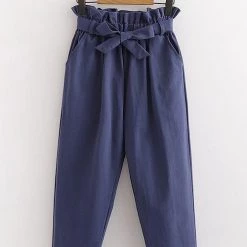 Levency New In Pockets Belted Straight-leg Pants