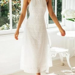 Levency New In Halter Neck Backless Maxi Dress