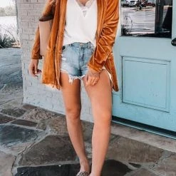 Levency Pockets Velvet Lapel Jackets