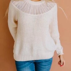 Levency Lace Patchwork O Neck Sweater 12 Levency Lace Patchwork O Neck Sweater