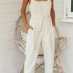 Levency Square Neck Tank Jumpsuits