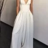 Levency New In V Neck Tank Wide Leg Jumpsuits