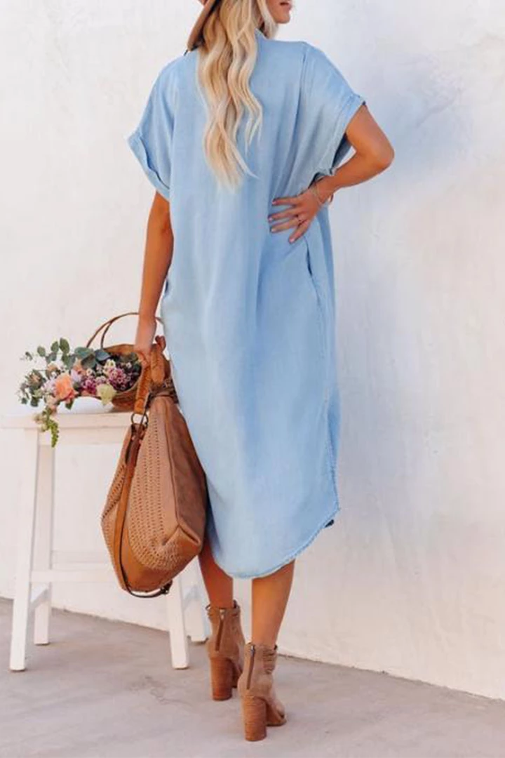 Levency New In Pocket Tencel Button Down Midi Dress 10 Levency New In Pocket Tencel Button Down Midi Dress