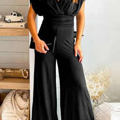 Levency Multi Tie Backless Jumpsuit New In
