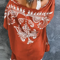 Levency New In Retro Floral Pattern Kimono