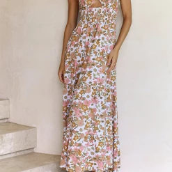 Levency Move This Way Dress Halter Neck Maxi Dress New In